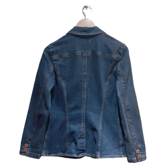Levi Strauss Signature Women's Jean Jacket Medium Blue Wash Size Medium (8/10) - Picture 2 of 5